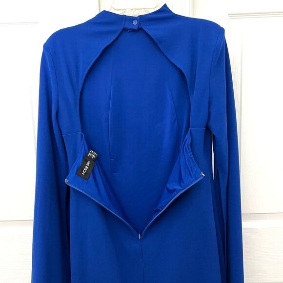 Mossman Cobalt Blue Sense Of Mystery Night Out Dress Long Sleeve Mini Size 10 - Picture 10 of 16